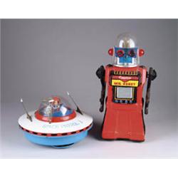 LOT OF 2 B.O. SPACE TOYS