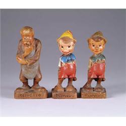 LOT OF 3 DISNEY PINOCCHIO FIGURES