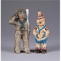 LOT OF 2 CAST IRON STILL BANKS