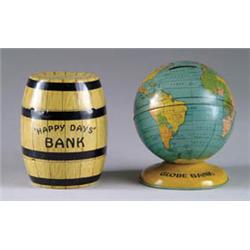 LOT OF 2 TIN BANKS