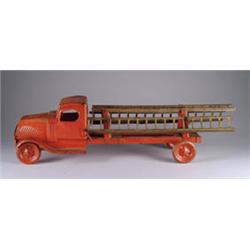 EARLY PRESSED STEEL LADDER TRUCK