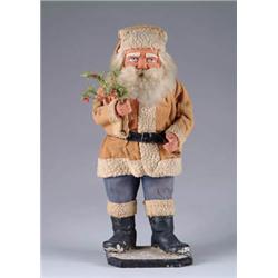 18in. GERMAN PAPIER-MÂCHÉ SANTA CANDY CONTAINER