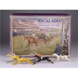 BOXED "ESCALADO" MECHANICAL HORSE RACE GAME