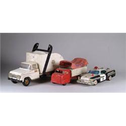 LOT OF 9 PRESSED STEEL VEHICLES