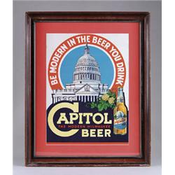 CAPITOL BEER LITHOGRAPH POSTER