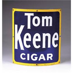 TOM KEENE CIGAR PORCELAIN SIGN