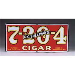 R.G. SULLIVAN’S 7-20-4 CIGAR PORCELAIN SIGN