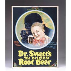 DR. SWETT’S ROOTBEER CARDBOARD SIGN