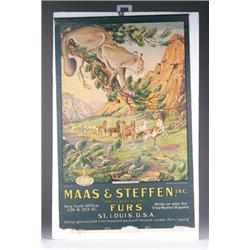A COLORFUL CALENDAR TOP FOR MAAS SEEFFEN FURS OF ST. LOUIS