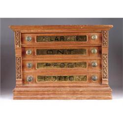 CLARK’S OAK SPOOL CABINET