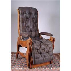 A RARE ORIGINAL ANTIQUE BARBER OR DENTAL CHAIR