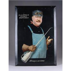 ILLINOIS SPRINGFIELD WATCHES TIN SIGN