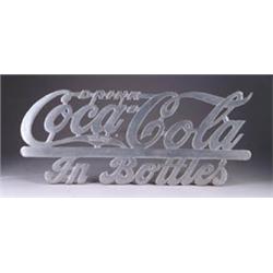 VERY SCARCE COCA COLA DIE CUT ALUMINUM SIGN