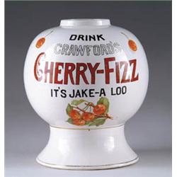 CRAWFORD’S CHERRY-FIZZ CERAMIC SYRUP DISPENSER