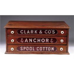 CLARK’S ANCHOR BRAND SPOOL CABINET