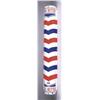 Image 1 : CURVED PORCELAIN BARBER POLE SIGN