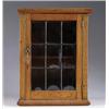 Image 1 : LEADED GLASS OAK DISPLAY CASE