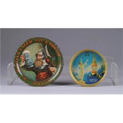 LOT OF 2 BEER TIP TRAYS