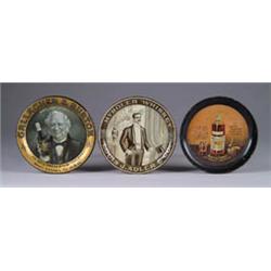 LOT OF 3 WHISKEY TIP TRAYS