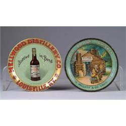 LOT OF 2 WHISKEY TIP TRAYS