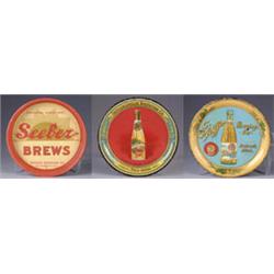 LOT OF THREE BEER TIP TRAYS