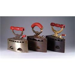 LOT OF 3 CHARCOAL FLAT IRONS