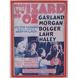 FRAMED WIZARD OF OZ POSTER
