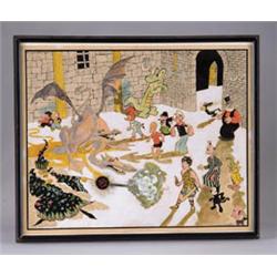 COMPOSITE COMIC DRAWING BY P. BRAMLEY