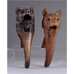 LOT OF 2 BLACK FOREST BEAR NUTCRACKERS