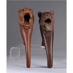 LOT OF 2 BLACK FOREST BEAR NUTCRACKERS