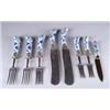 Image 1 : SET OF 17 DELFT PORCELAIN HANDLED SILVERWARE