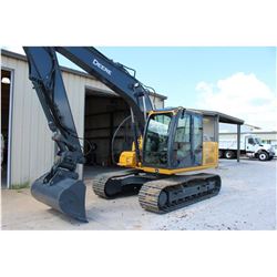 2012 JOHN DEERE 120D Hydraulic Excavator; VIN/SN:37599 -:- 10' stick, 60'' clean-out bucket, wrist-a