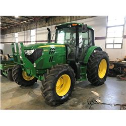 2013 JOHN DEERE 6125M Farm Tractor; VIN/SN:768674 -:- MFWD, 3 remotes, cab, A/C, 18.4R34 rear tires,