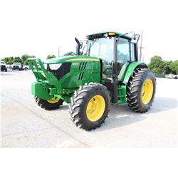 2013 JOHN DEERE 6125M Farm Tractor; VIN/SN:757357 -:- MFWD, 3 remotes, cab, A/C, 18.4R34 rear tires,