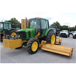 2011 JOHN DEERE 6330 Farm Tractor; VIN/SN:664580 -:- MFWD, 2 remotes, cab, A/C, Diamond flail mower 