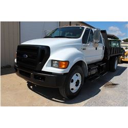 2009 FORD F750 Flatbed Dump Truck; VIN/SN:3FRNW75D49V120318 -:- S/A, crew cab, Cummins diesel, A/T, 