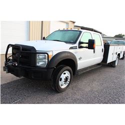 2014 FORD F550 Service Truck; VIN/SN:1FD0W5HT8EEA23073 -:- 4x4, crew cab, PowerStroke diesel, A/T, A