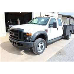 2009 FORD F550 Service Truck; VIN/SN:1FDAW57RX9EA42062 -:- 4x4, crew cab, V8 diesel, A/T, AC, Knaphe