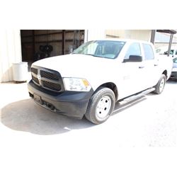 2015 DODGE 1500 Pickup Truck; VIN/SN:1C6RR7KG1FS738443 -:- 4x4, crew cab, A/T, AC, bed cover, 53,503