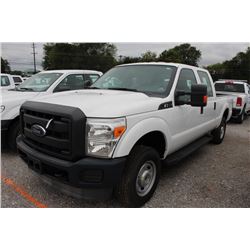 2015 FORD F250 Pickup Truck; VIN/SN:1FT7W2B62FEA88703 -:- 4x4, crew cab, V8 gas, A/T, AC, 74,554 mil