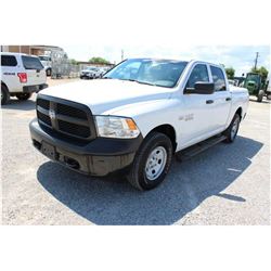 2015 DODGE 1500 Pickup Truck; VIN/SN:3C6RR7KT3FG626456 -:- 4x4, crew cab, V8 gas, A/T, AC, bed cover
