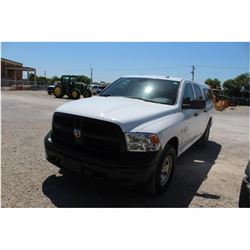 2015 DODGE 1500 Pickup Truck; VIN/SN:3C6RR7KT2FG624987 -:- 4x4, crew cab, V8 gas, A/T, AC, camper sh