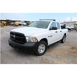 2015 DODGE 1500 Pickup Truck; VIN/SN:1C6RR7FT5FS757763 -:- 4x4, ext. cab, V8 gas, A/T, AC, 56,980 mi