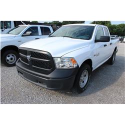 2015 DODGE 1500 Pickup Truck; VIN/SN:1C6RR7FT6FS765340 -:- 4x4, ext. cab, V8 gas, A/T, AC, 68,662 mi
