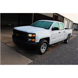 2015 CHEVROLET 1500 Pickup Truck; VIN/SN:1GCRCPEC3FZ208811 -:- ext. cab, V8 gas, A/T, AC, 54,487 mil