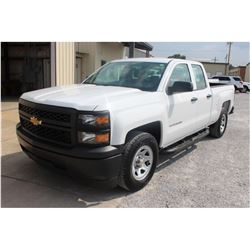 2015 CHEVROLET 1500 Pickup Truck; VIN/SN:1GCRCPEC7FZ206589 -:- ext. cab, V8 gas, A/T, AC, 60,470 mil