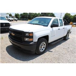 2015 CHEVROLET 1500 Pickup Truck; VIN/SN:1GCRCPEC2FZ212851 -:- ext. cab, V8 gas, A/T, AC, 65,796 mil