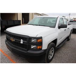 2015 CHEVROLET 1500 Pickup Truck; VIN/SN:1GCRCPEC7FZ215213 -:- ext. cab, V8 gas, A/T, AC, 75,037 mil