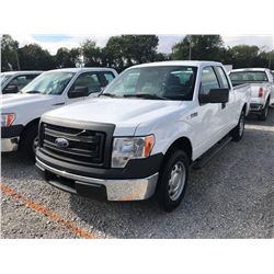 2014 FORD F150 Pickup Truck; VIN/SN:1FTEX1CM1EFA85327 -:- ext. cab, V6 gas, A/T, AC, 52,504 miles