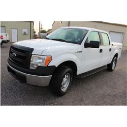2013 FORD F150 Pickup Truck; VIN/SN:1FTFW1EFXDKF06019 -:- 4x4, crew cab, V8 gas, A/T, AC, bed cover,